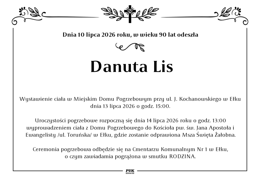 Danuta Lis - nekrolog